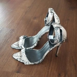 Snake print heels